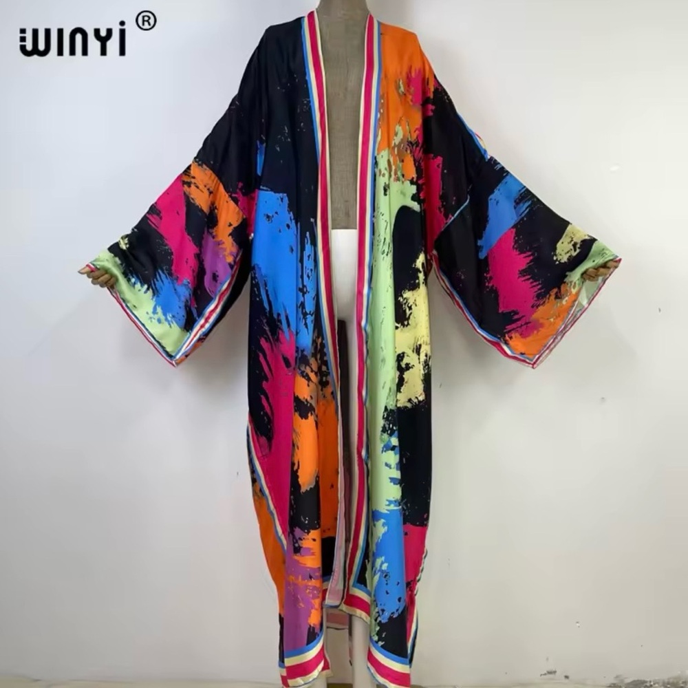 Multicolor Kimono Robe